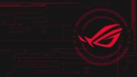 ASUS ROG-Logo auf einem dunklen Schaltkreis-Hintergrund