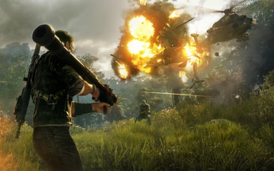 Интенсивный игровой процесс в Just Cause 3: Взрывное действие и стратегия лесного пожара