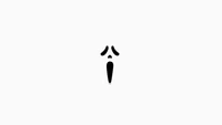 Minimalist Ghostface Scream on White Background