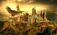 harry potter, landmark, castle, building, medieval architecture wallpaper