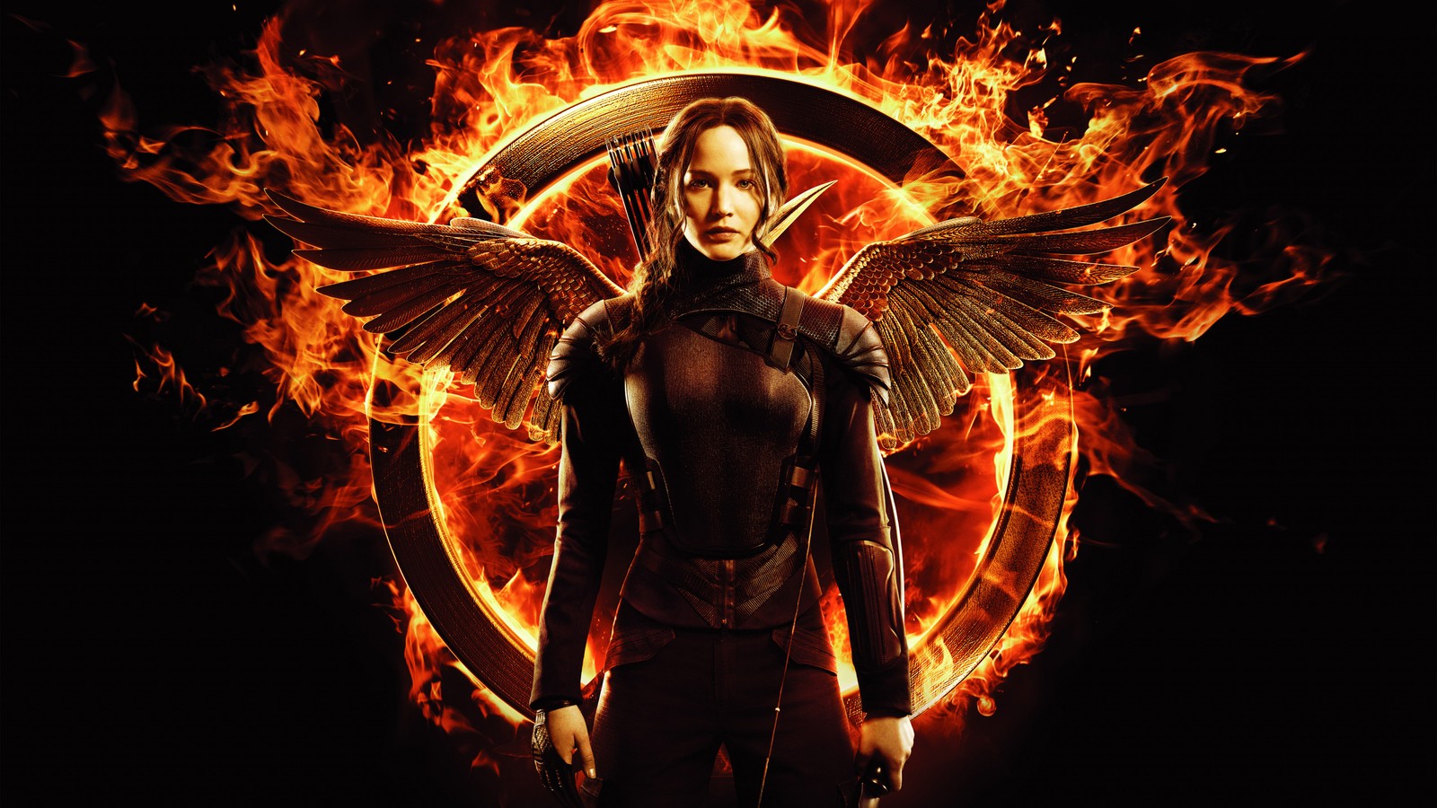 Baixar papel de parede katniss everdeen, criatura sobrenatural, peeta mellark, asa, mitologia