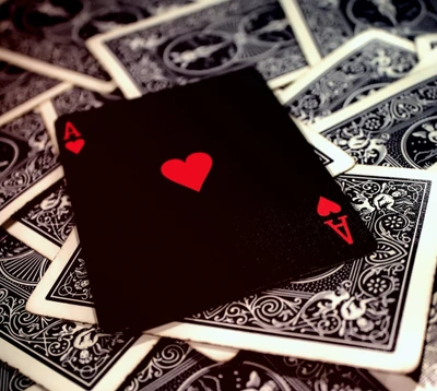 ass, ace of hearts, poker