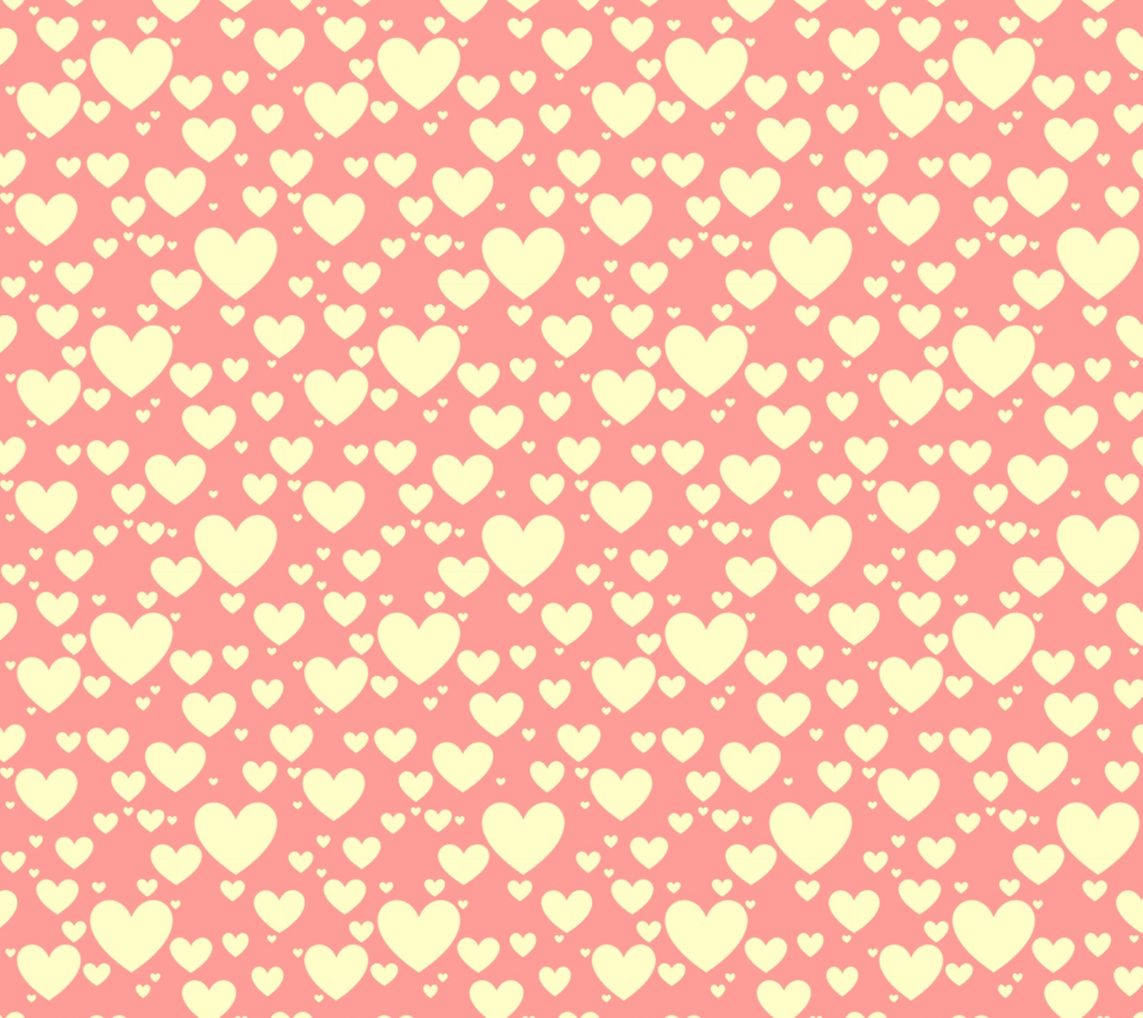 A pink and yellow heart pattern with small hearts (design, pattern)