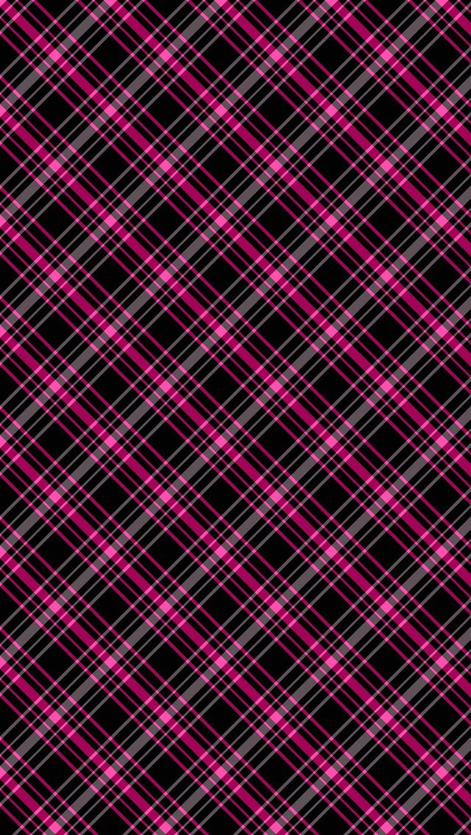 A pink and black plaid pattern with a diagonal design (3d, plaid)