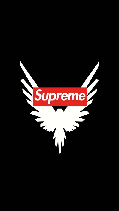 Papel de parede do logotipo Supreme Maverick Eagle