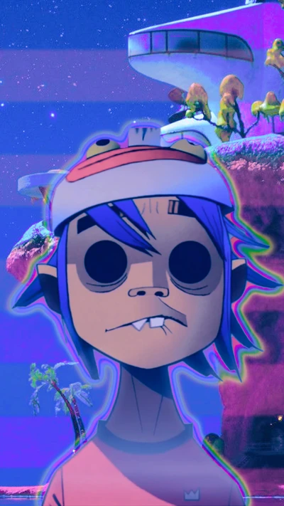 2D de Gorillaz en Playa Plástica