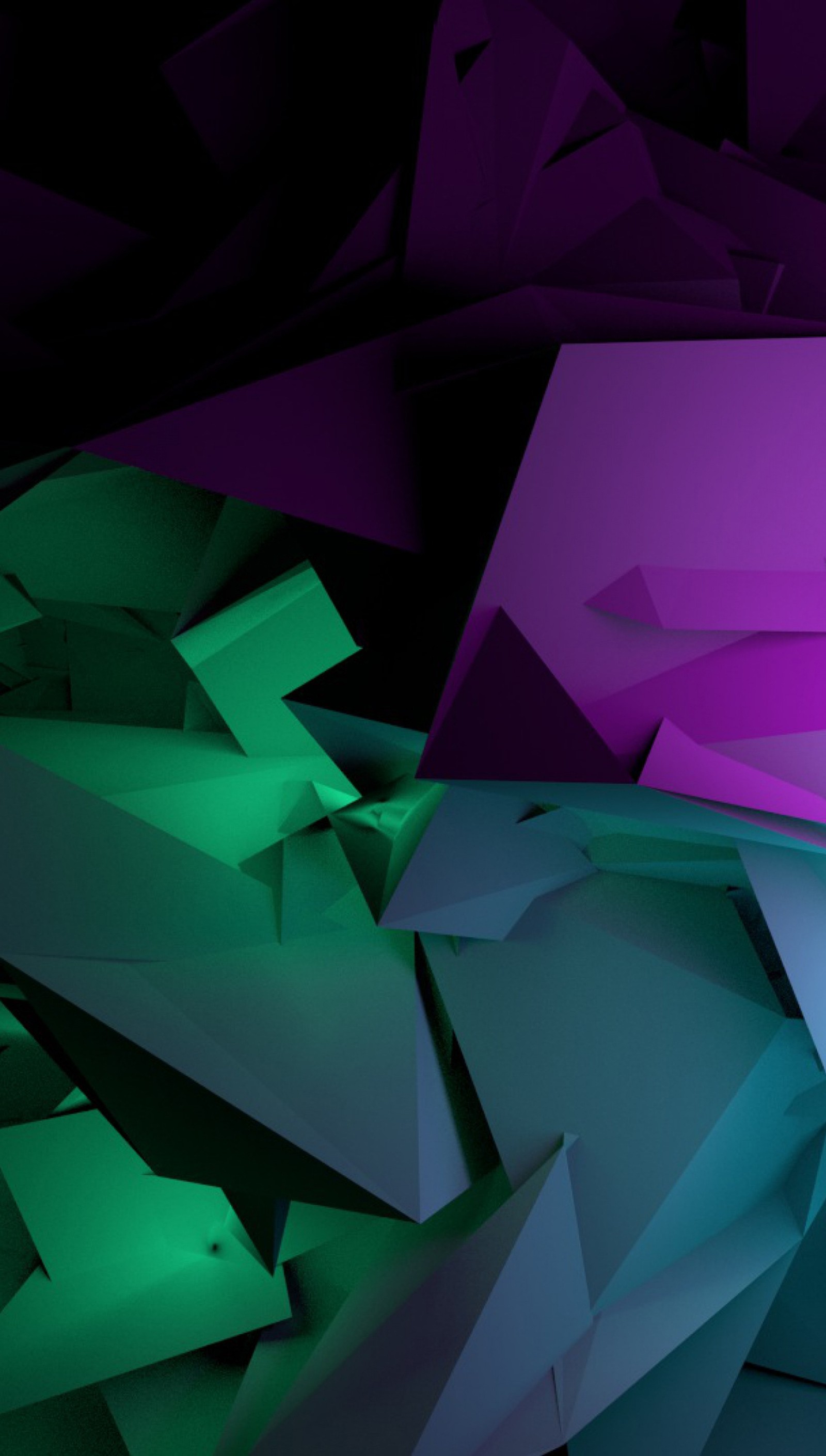 Purple and green abstract background with a purple and green arrow (green, purple, shapes)