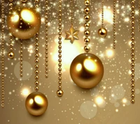 christmas decoration, gold bauble, merry christmas, xmas