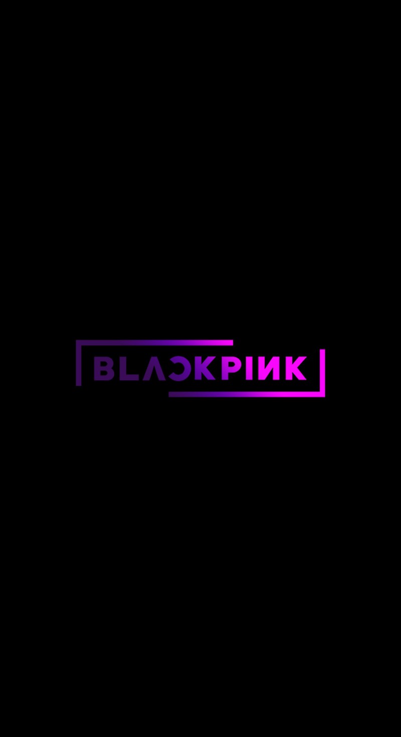 Крупный план черного фона с розовым логотипом (чёрный, блэкпинк, black pink, blackpink, градиент)