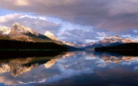 Reflections of Majestic Mountains at Spirit Island, Jasper National Park