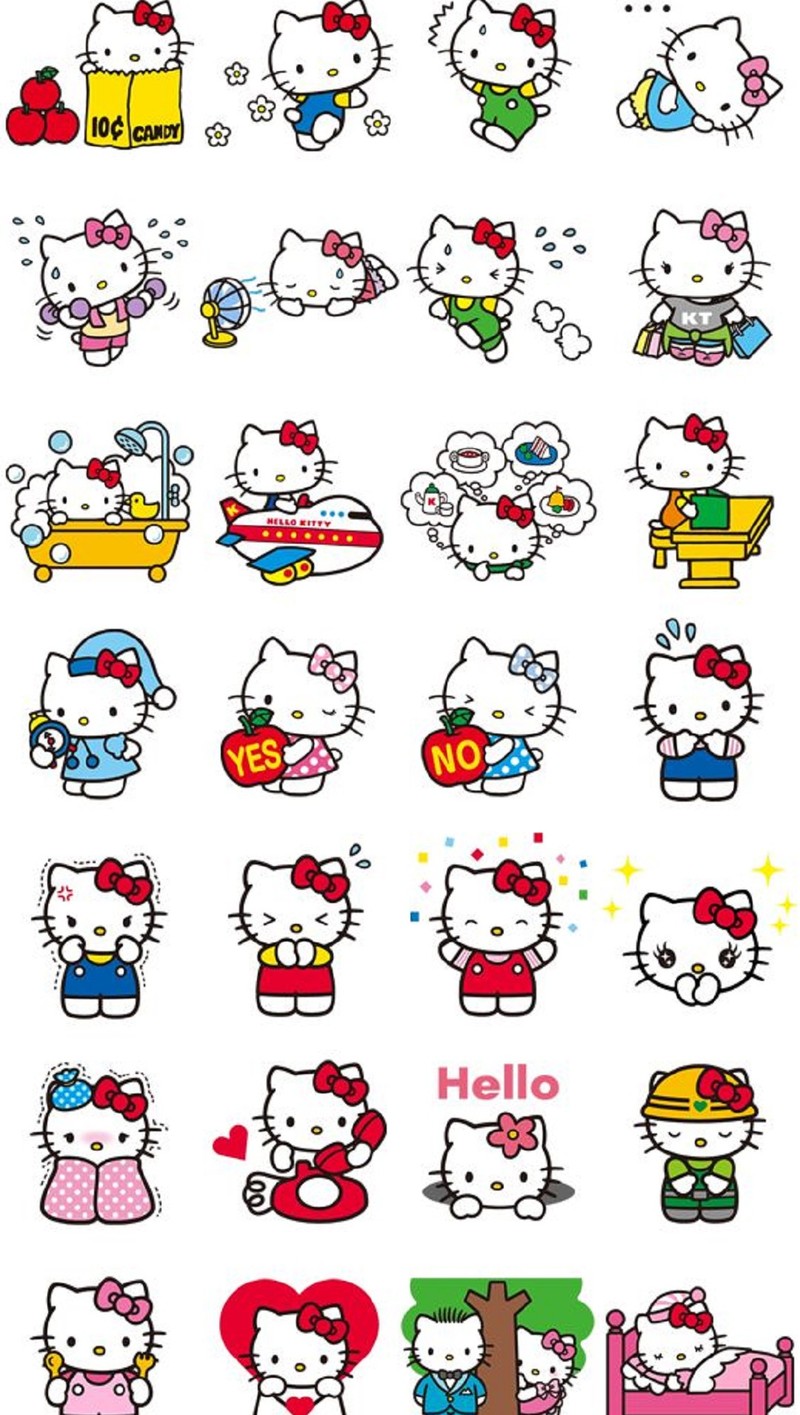 Наклейки хелло китти для окон (мультфильм, хелло китти, hello kitty)