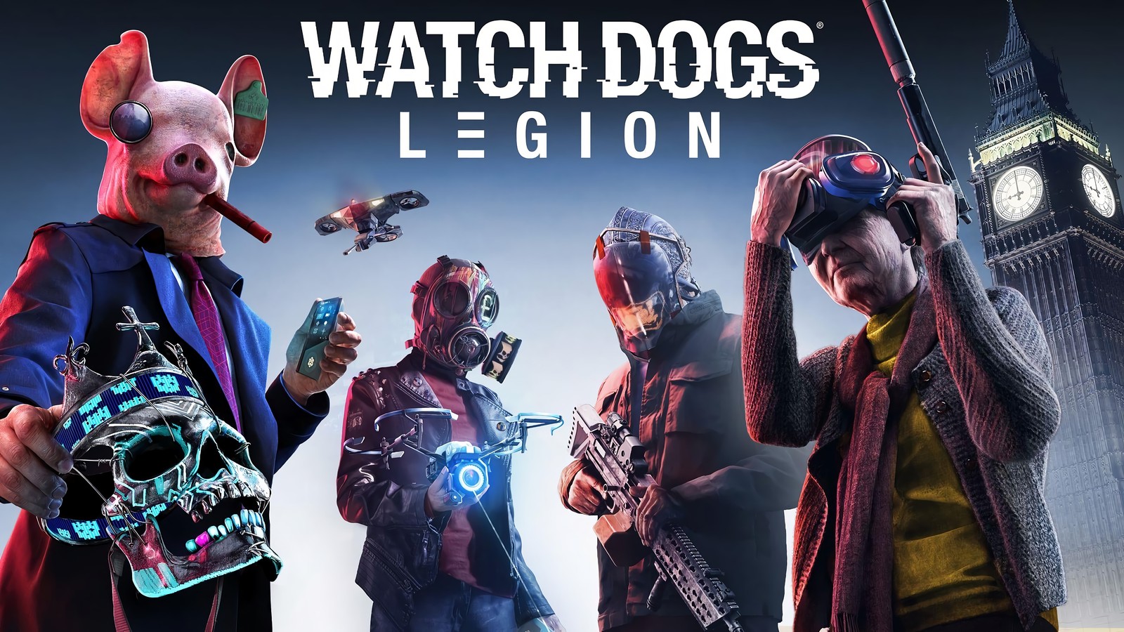 watch dogs legion, watch dogs 3, video game, mask, characters Download Wallpaper