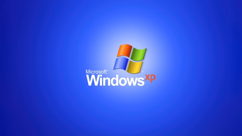 Синий фон с логотипом windows xp на нем (виндовс хп, windows xp, логотип, синий фон, 5k)