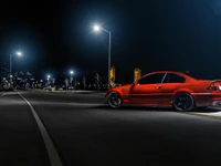 Nighttime BMW M3: A Bold Automotive Presence