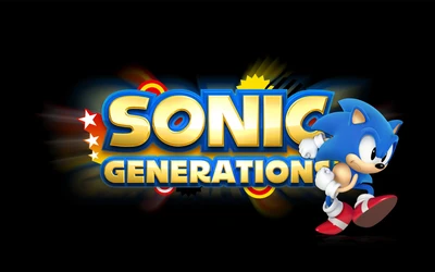 Логотип Sonic Generations с персонажем в движении