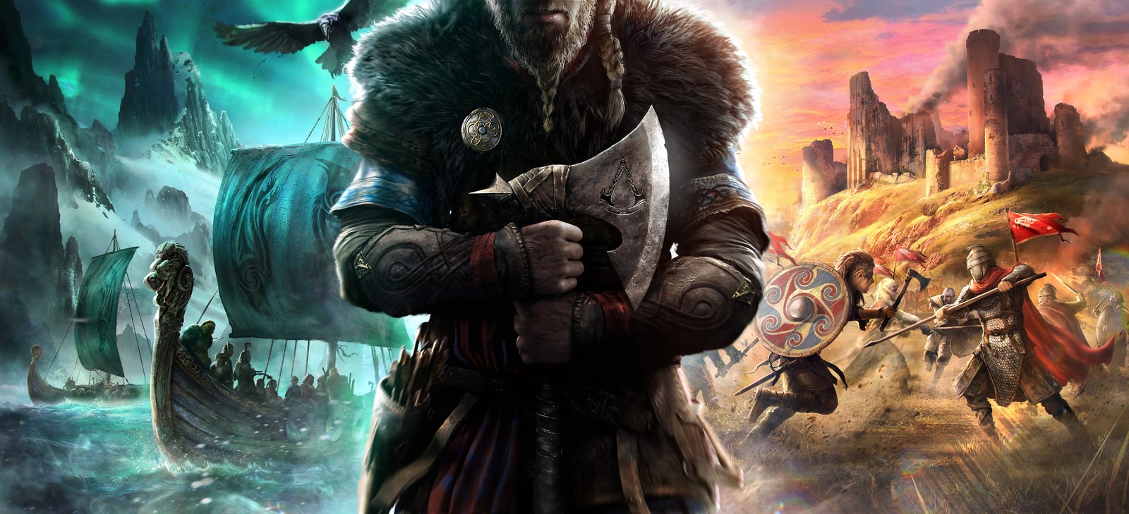 assassins creed valhalla, playstation 5, eivor, viking raider, pc games wallpaper