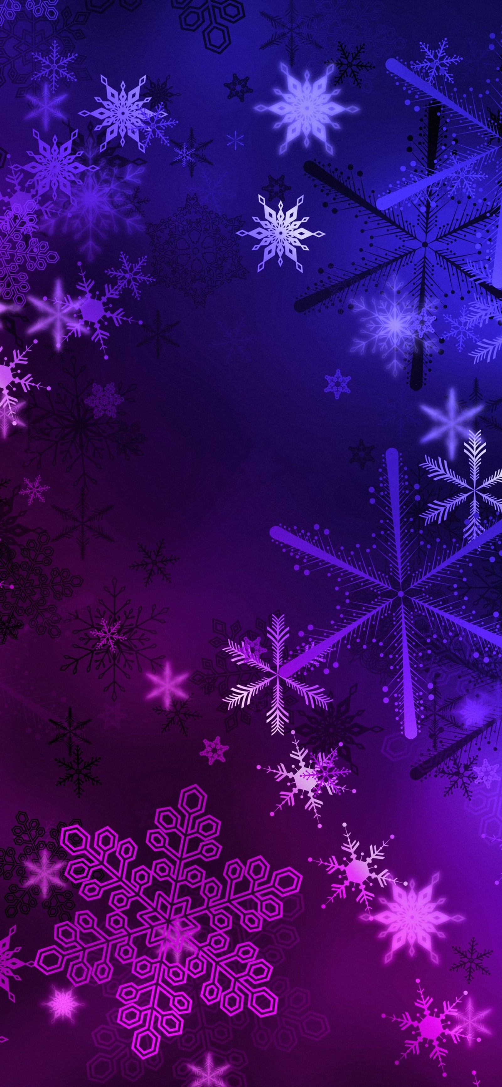 Purple and blue snowflakes are arranged in a pattern (purple, light, violet, line, art)