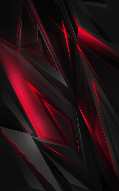 Dynamic Black and Red Abstract Design