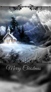 christmas, dark, holiday, landscape wallpaper