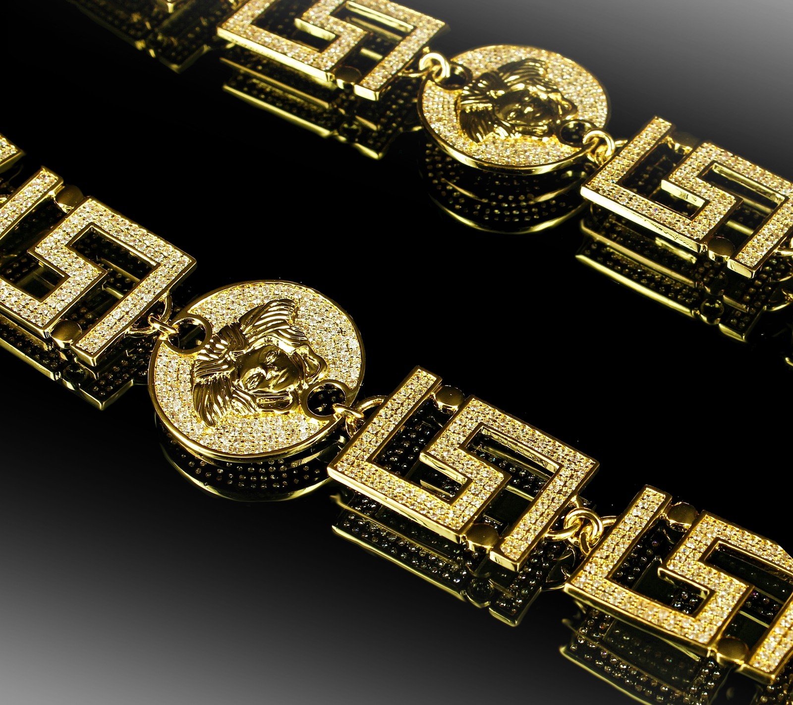 Lade diamant, mode, gold, schmuck, versace Hintergrund herunter