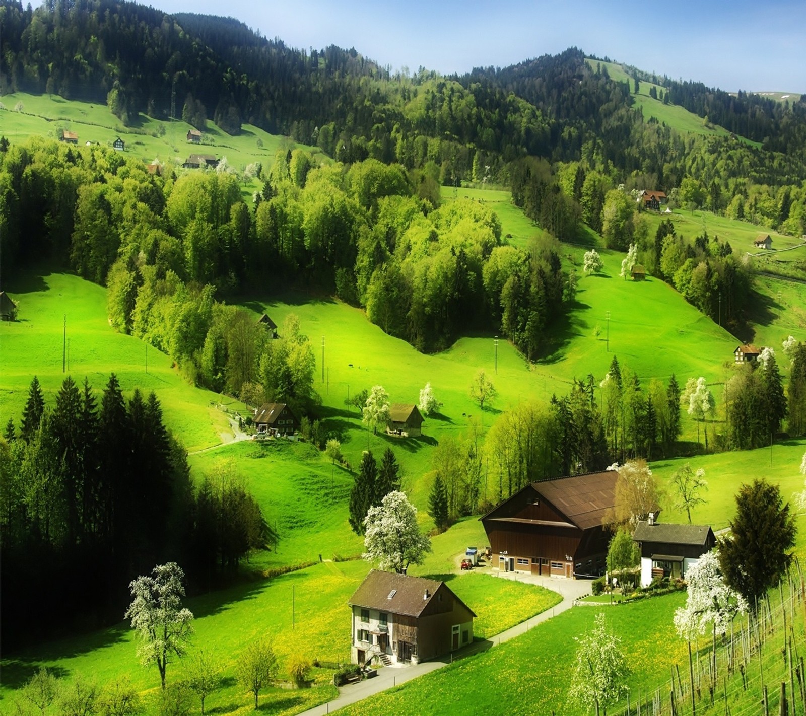 Lade landschaft, romantisch Hintergrund herunter