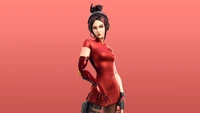 Demi from Fortnite: Striking in Red and Ready for Battle