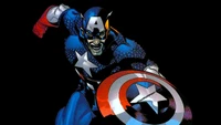 Captain America charge au combat