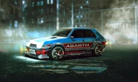 Dynamic Abarth Hatchback Ready for Rally Racing