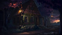 lighting, night, home, landscape lighting, fantasy wallpaper