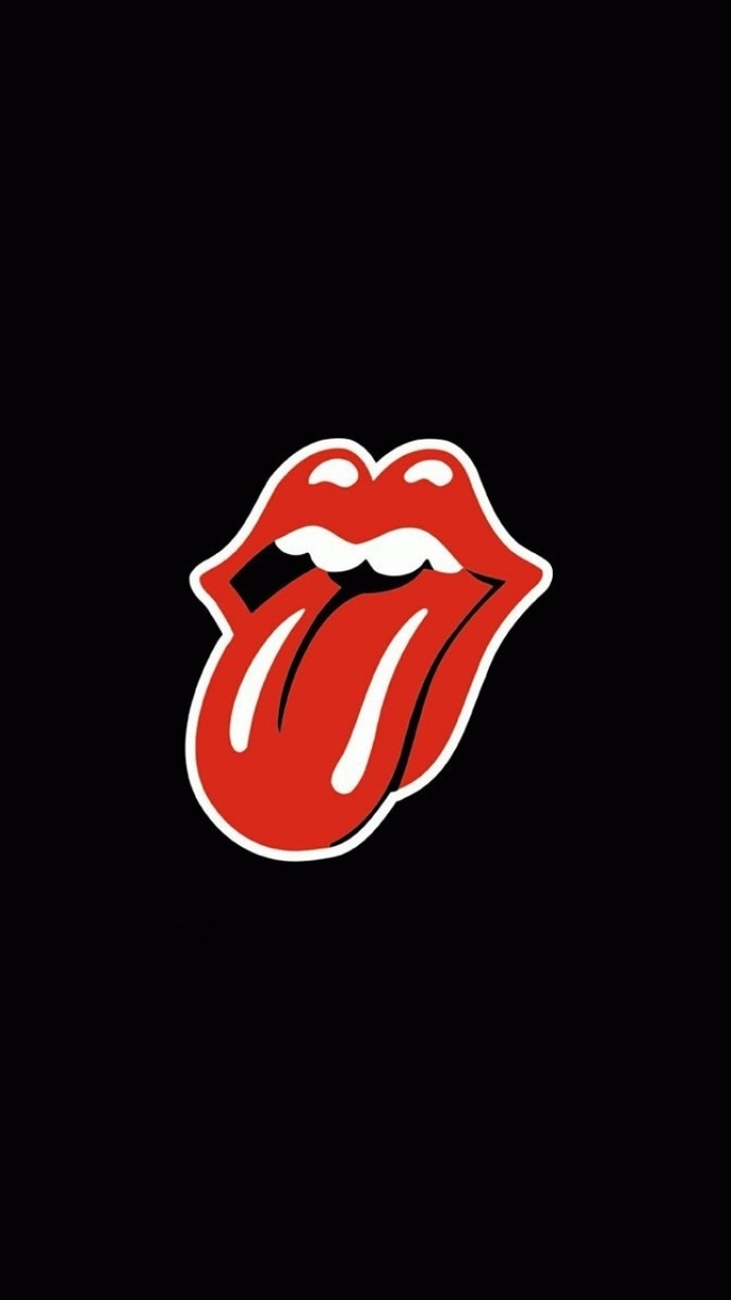 Логотип rolling stones на черном фоне (логотип, музыка)