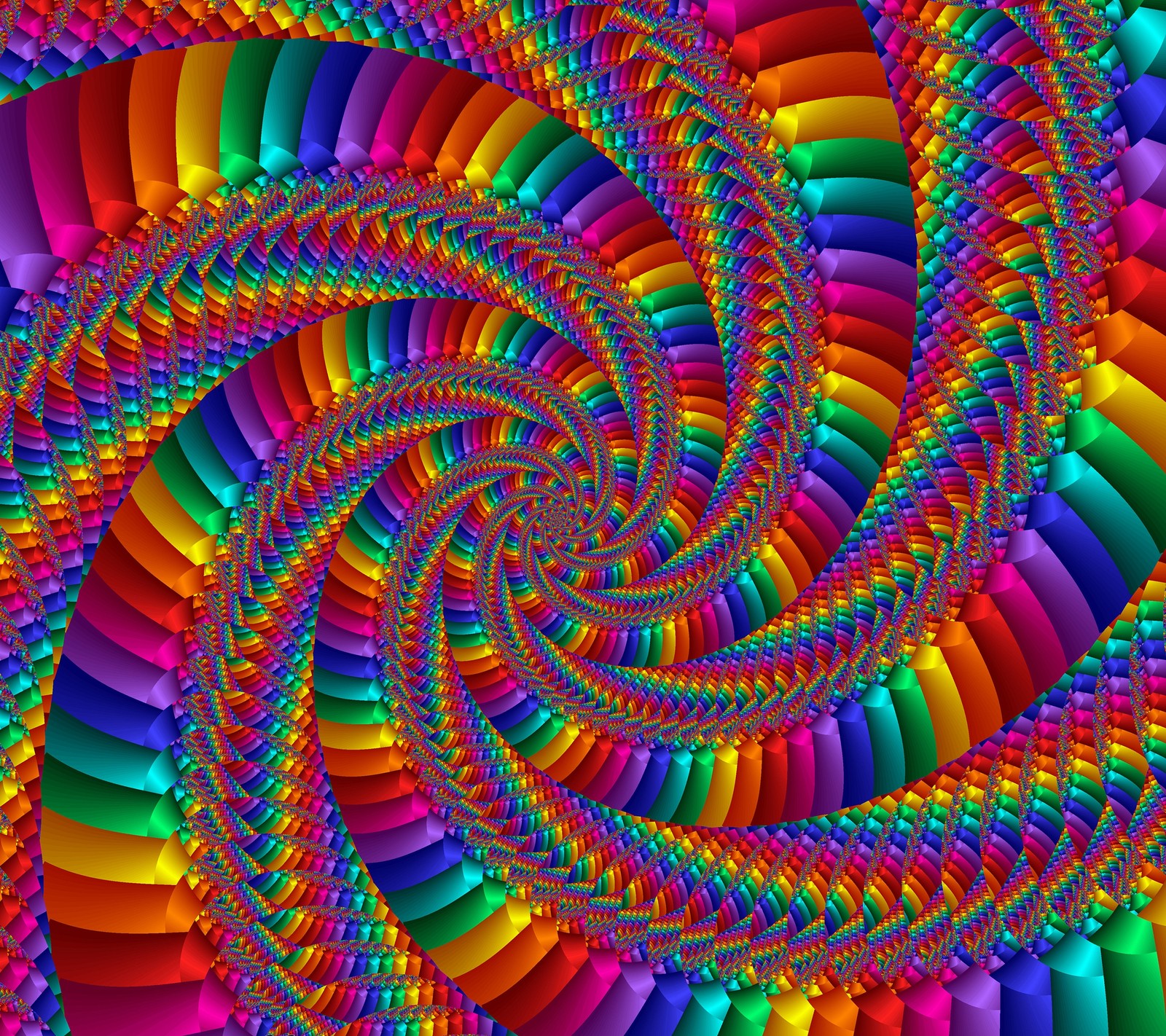 Un diseño de espiral colorido con muchos colores diferentes (abstracto, color, illuision, arcoíris, espiral)