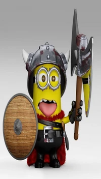 Minion Warrior: A Fearless Cartoon Hero