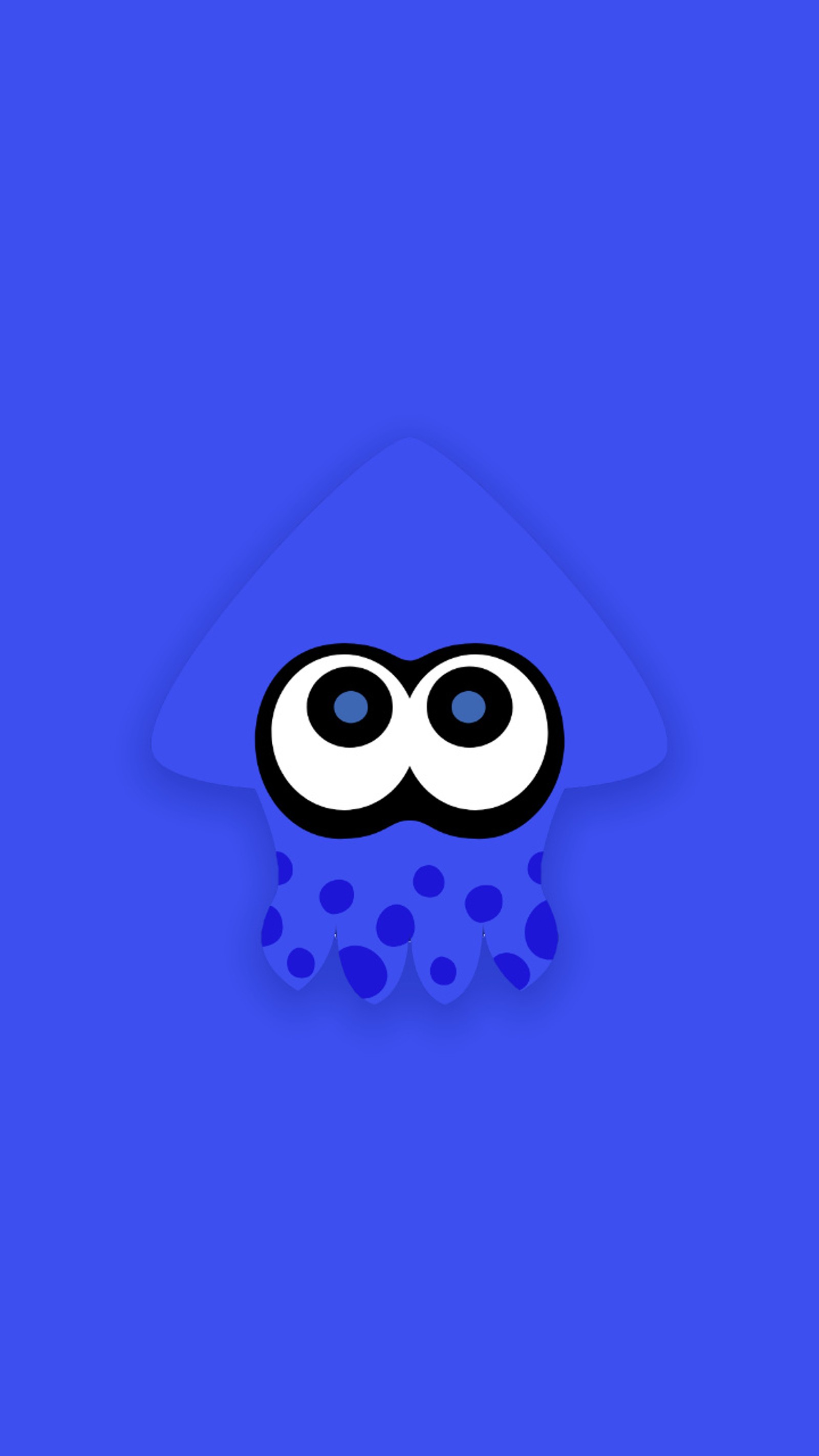 A close up of a blue and black owl with a blue background (blue, splatoon, squid)