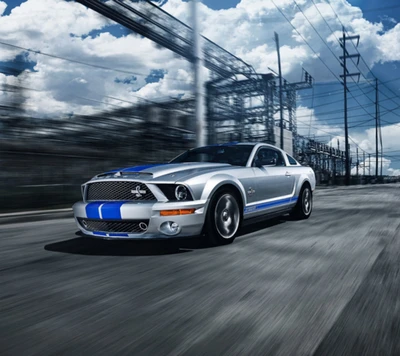 coche, asombroso, genial, ford mustang, velocidad