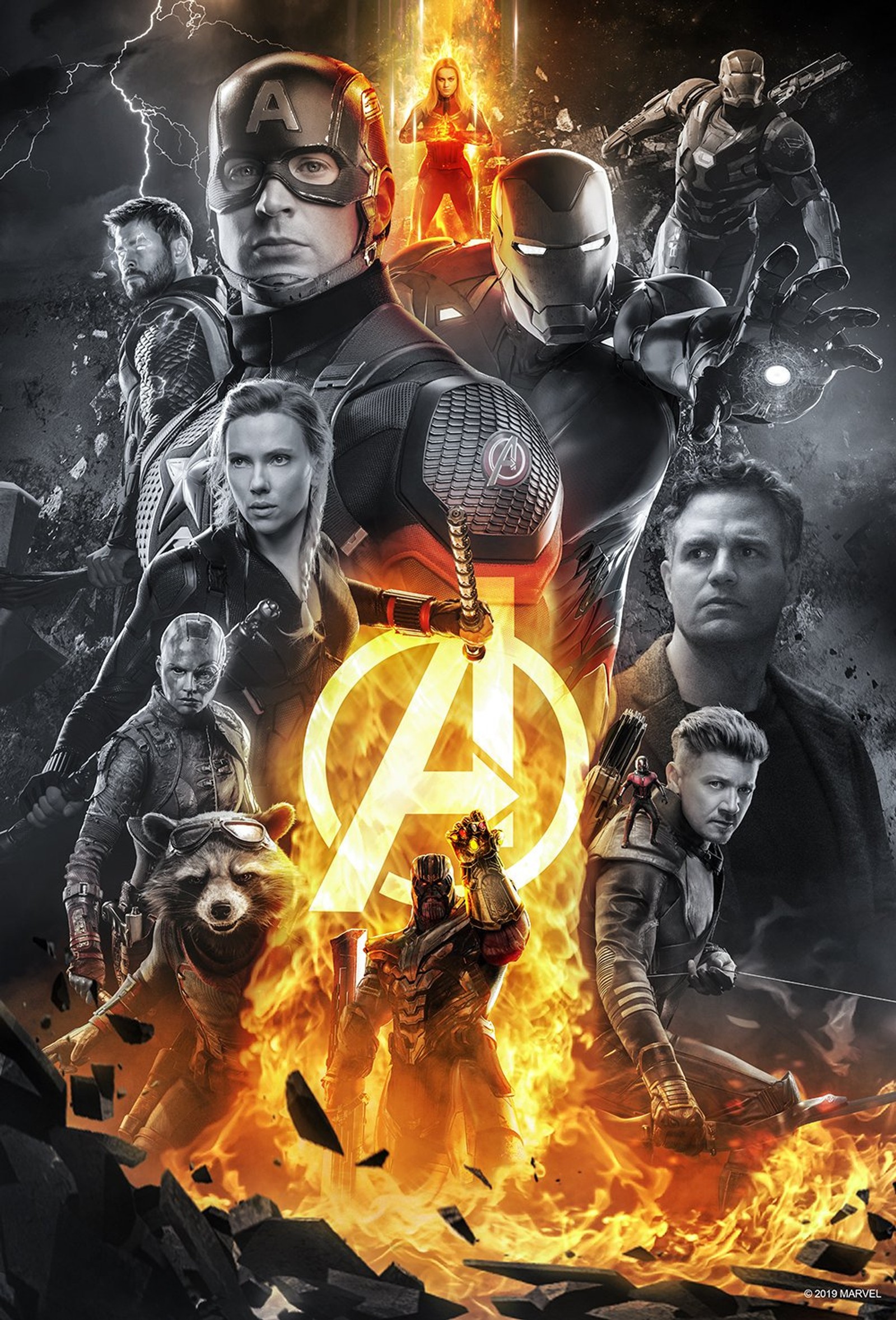 Affiche du film avengers 4 (avengers endgame, thor hulk)