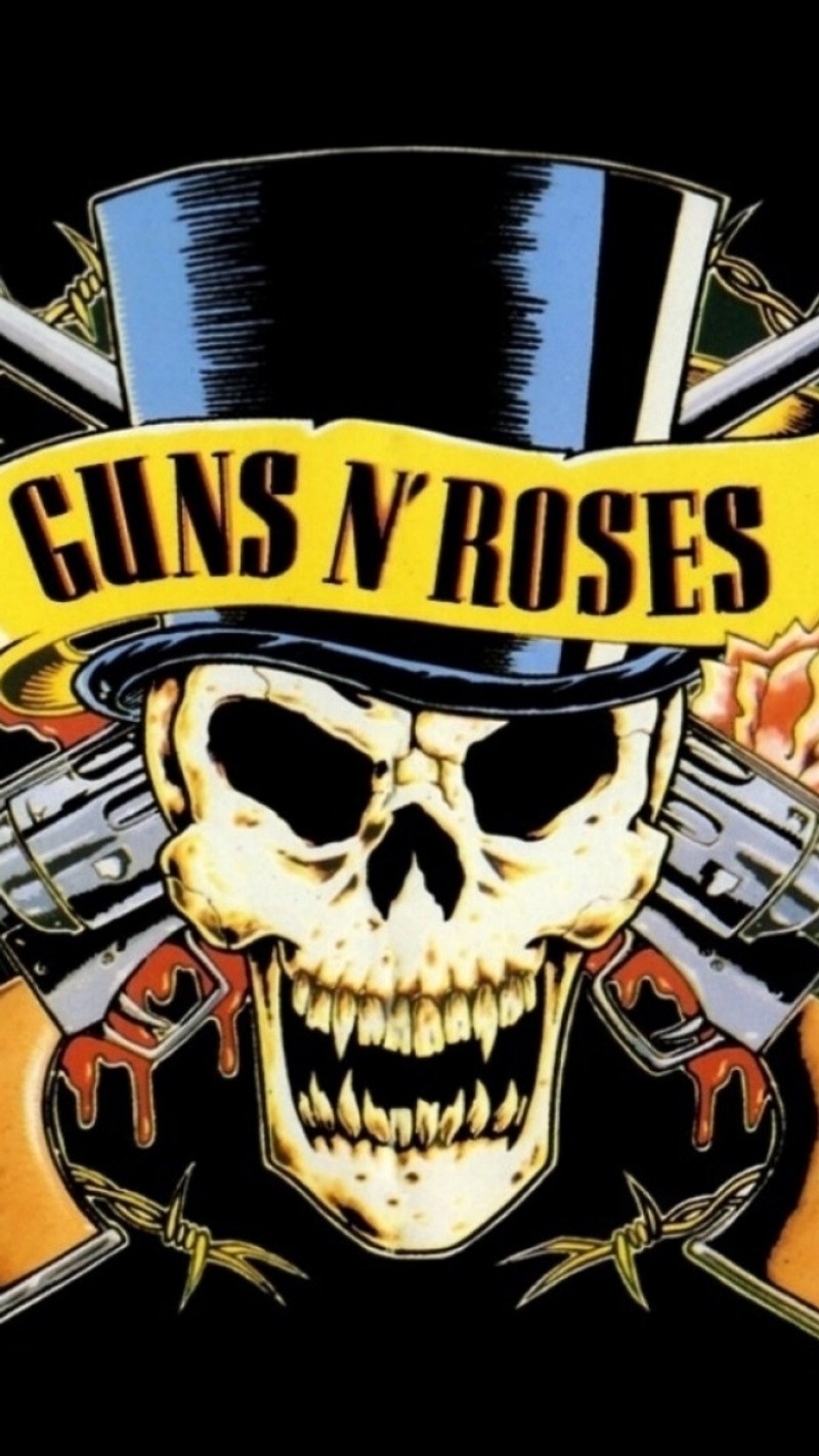 Логотип guns n roses с черепом в цилиндре (аксель, axl, аксл роз, череп, даф)