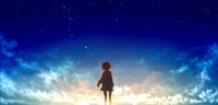 anime, kyoto animation, blue, atmosphere, cloud wallpaper