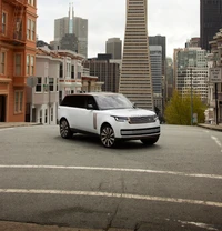 2023 Range Rover SV Serenity P530 LWB: Luxury SUV in Urban Landscape