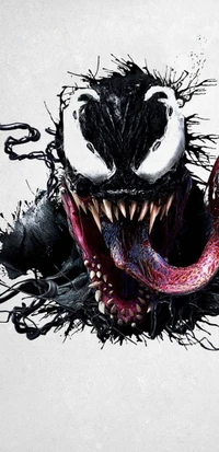 Art numérique dynamique de Venom : Expression féroce et détails vifs