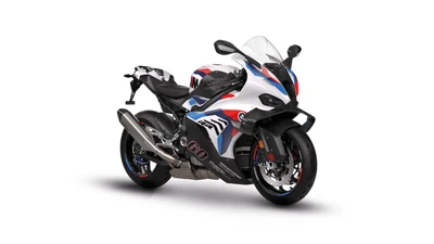 2024 BMW M 1000 RR sur fond blanc - Fond d'écran 5K