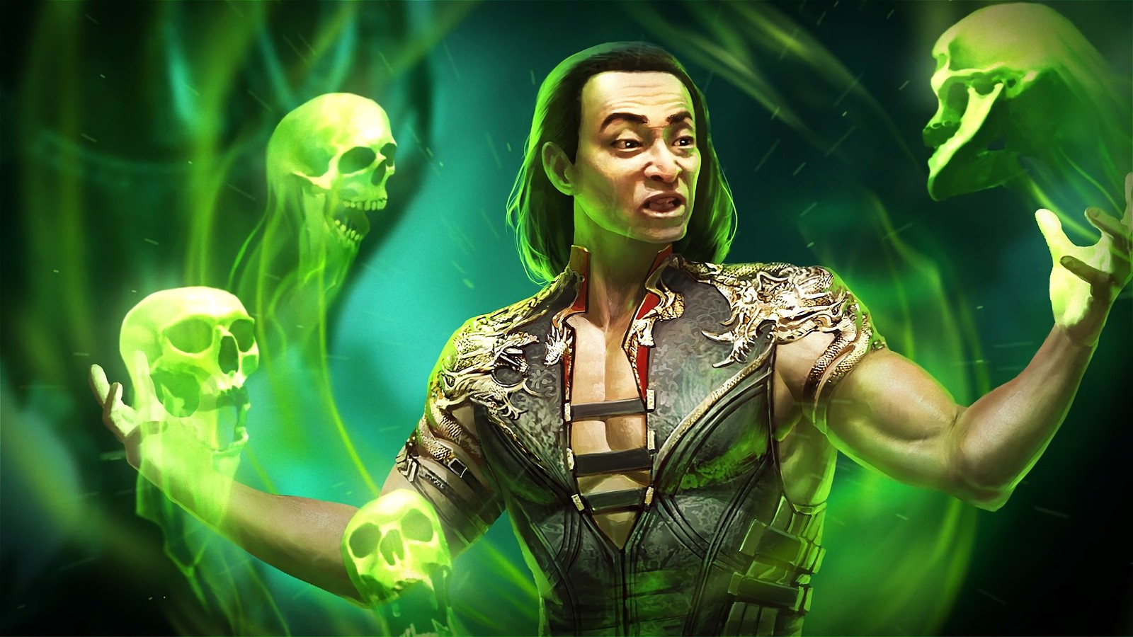 Lade shang tsung, seele, mortal kombat 11, videospiel Hintergrund herunter