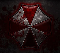 sangre, corporación, logotipo, resident evil, aterrador