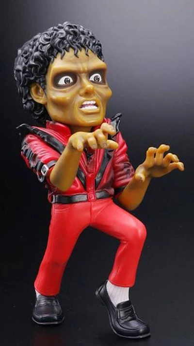 Zombie Michael Jackson Figurine in Iconic Red Jacket