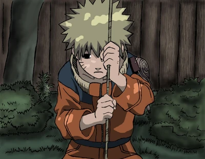 Sad Naruto Reflects in Solitude