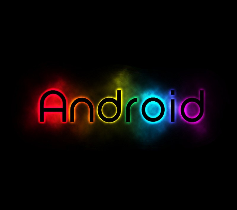 Близкий план неонового знака с надписью android (android, стены)