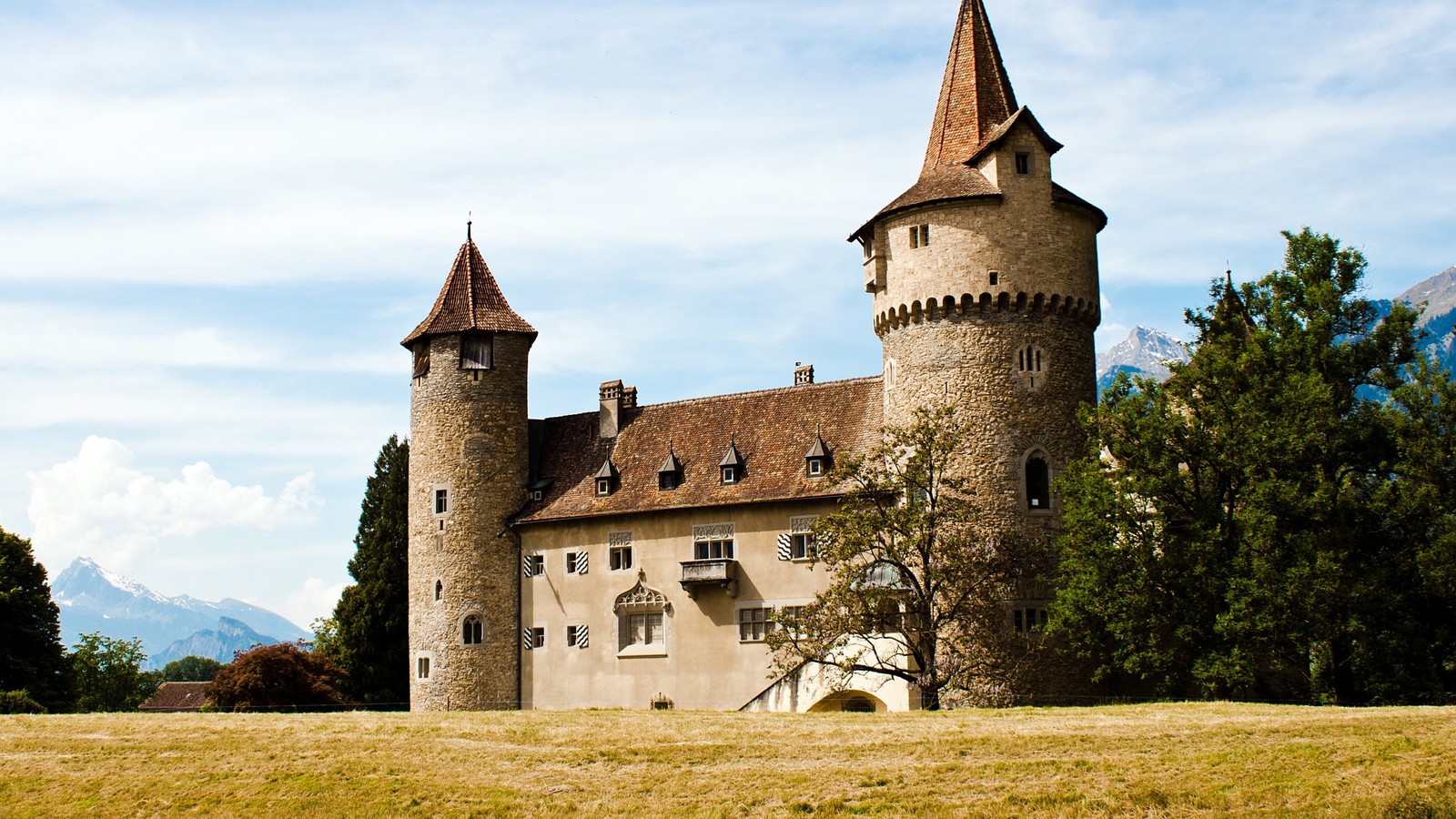 Téléchargez le fond d'écran château, architecture médiévale, bâtiment, fortification, ciel