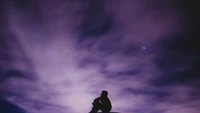 purple, cloud, light, night, hope wallpaper