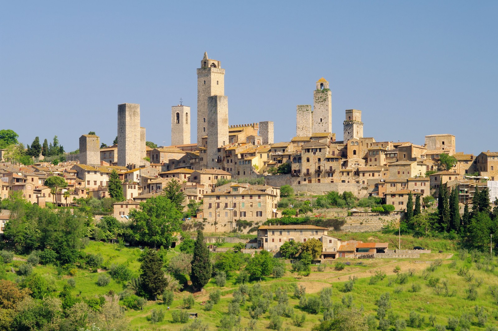 Скачать обои сан джиминьяно, san gimignano, флоренция, город, средневековая архитектура