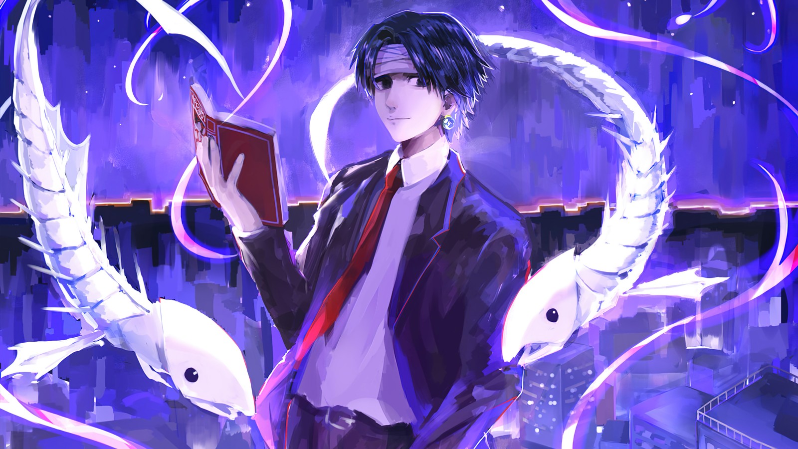 chrollo lucilfer, power, abilities, hunter x hunter, anime wallpaper