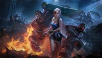 Jill Valentine and Hunk Face Off Against Nemesis in Resident Evil 3 Remake